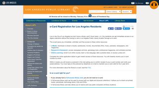 eCard Registration - Los Angeles Public Library