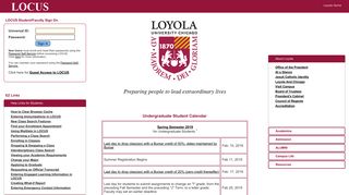 Loyola University Chicago: Portal 9.1 LOCUS