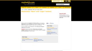 Maybank2u.com - Maybank2u “Next” and “Login” buttons