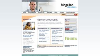 Magellan Provider's Home Page