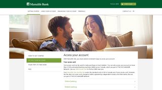 Access your account - Manulife Bank