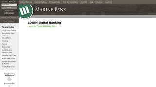 LOGIN Digital Banking - Marine Bank