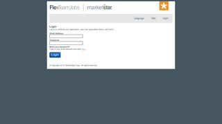 Login - FlexTeamJobs | MarketStar