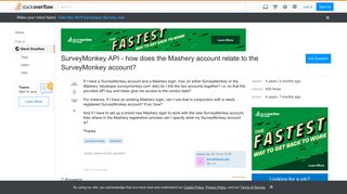 SurveyMonkey API - how does the Mashery account relate to the ...