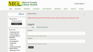 Log in | Mercer County Library System