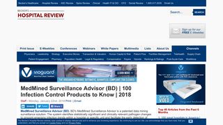 MedMined Surveillance Advisor (BD) | 100 Infection Control Products ...