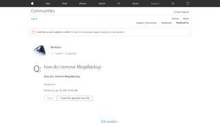 how do i remove MegaBackup - Apple Community