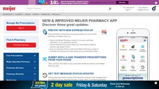 Meijer Pharmacy - Mobile App | Meijer.com