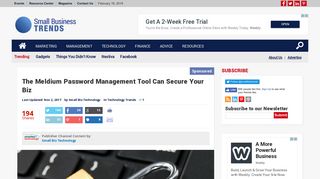 The Meldium Password Management Tool, Secure Your Biz - Small ...
