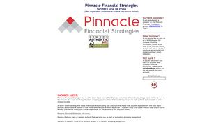Pinnacle Financial Strategies - Shopper Sign Up