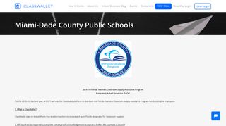 Miami-Dade County Public Schools - ClassWallet