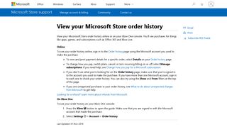 View your Microsoft Store order history - Microsoft Support