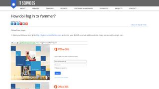 How do I log in to Yammer? | IT Services - University of Lethbridge
