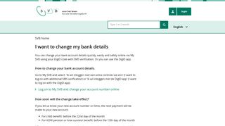I want to change my bank details | SVB