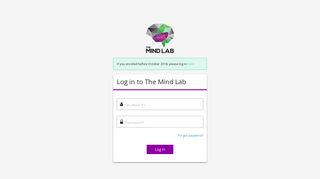 Log in to The Mind Lab