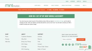 How do I set up my Mint Mobile account? | Mint Mobile