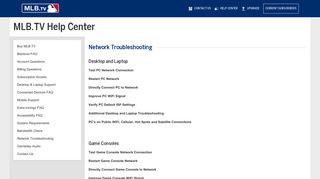 MLB.TV | Network Troubleshooting | MLB.com