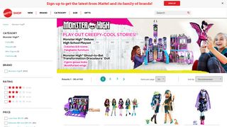Monster High Toys, Dolls, Playsets, DVDs & Accessories | Mattel Shop