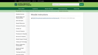 Moodle instructions — CPCC