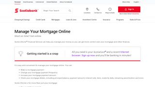 Manage Your Mortgage Online - Scotiabank