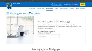 Manage Your Mortgage - RBC Royal Bank