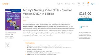 Mosby's Nursing Video Skills - Student Version DVD, 4th Edition ...