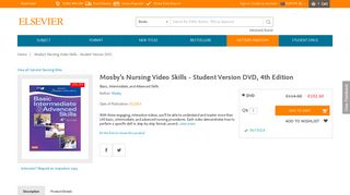 Mosby's Nursing Video Skills - Student Version DVD ...