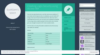 Creating Login Security using Access VBA | ScottGem's space