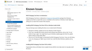 Known issues - MSIX | Microsoft Docs