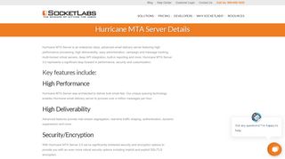 Hurricane MTA Server Details - SocketLabs Email Delivery Solutions
