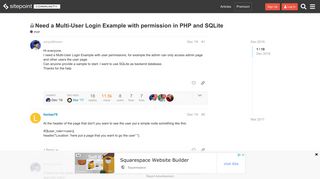 Need a Multi-User Login Example with permission in PHP and SQLite ...