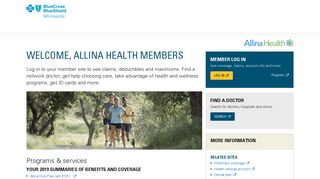 Allina Health - Welcome to Blue Cross and Blue Shield of Minnesota ...
