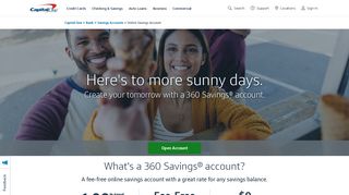 Online Savings Account: Fee-Free 360 Savings | Capital One