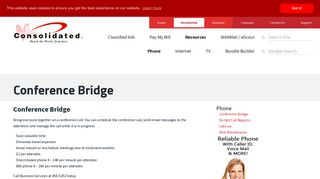 Conference Bridge - Consolidated TelcomConsolidated Telcom
