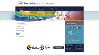 Login page | Fraser Valley Distance Education - fvdes