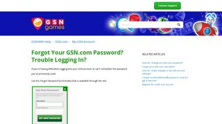 Forgot your GSN.com password? Trouble logging in? – GSN/WW Help