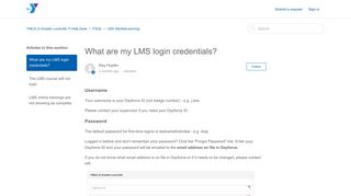 What are my LMS login credentials? – YMCA of Greater Louisville IT ...