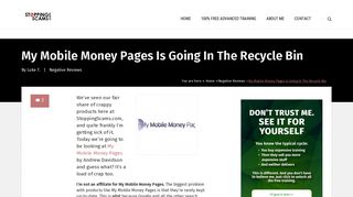 My Mobile Money Pages Is Going In The Recycle Bin