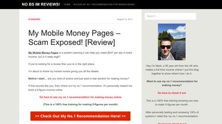 My Mobile Money Pages Scam Exposed! [Review] - No BS IM Reviews!
