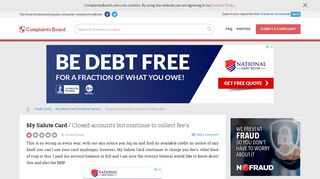 My Salute Card - Closed accounts but continue to collect fee's, Review ...