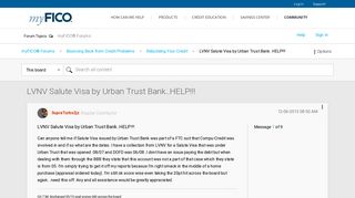LVNV Salute Visa by Urban Trust Bank..HELP!!! - myFICO® Forums ...