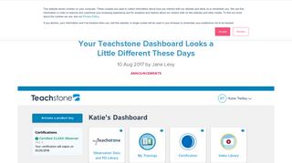 Your Teachstone Dashboard Looks a Little Different These Days