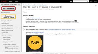 How do I login to my course in Blackboard? - Find Help ... - UMBC Wiki