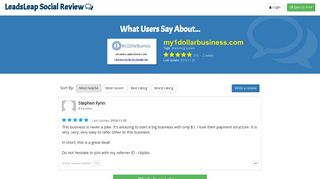 My1dollarbusiness.com Review - What Users Say? - LeadsLeap