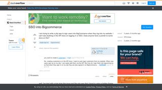 SSO into Bigcommerce - Stack Overflow