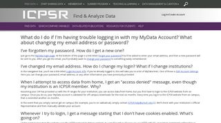 What do I do if I'm having trouble logging in with my MyData Account ...
