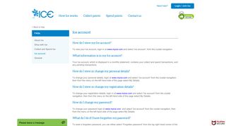 MyIce Account - Frequently Asked Questions About Your Ice Account
