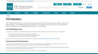 For ICE Members - ICE Virtual Library