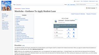 Manitoba - Guidance To Apply Student Loan - Wikiprocedure
