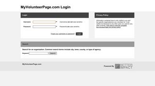 Volunteer Login - Better Impact